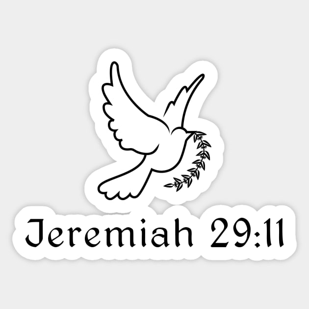 Jeremiah 29:11 Sticker by swiftscuba